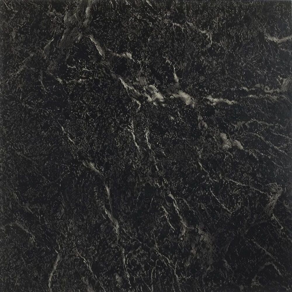 Creative Home: Nexus Vinyl Self Stick Tile: Black: 1 Box 20 Tiles: Covers 20 Sq.